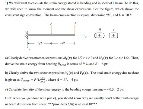 Solved We Will Want To Calculate The Strain Energy Stored Chegg