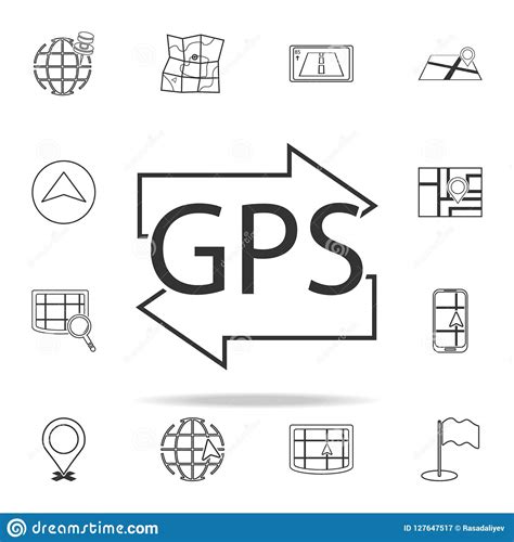 Gps With Arrows Icon Navigation Icons Universal Set For Web And Mobile