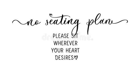 No Seating Plan Please Sit Wherever Your Heart Desires Modern