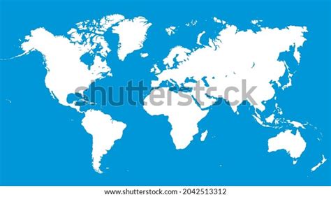 World Map Vector Illustration Flat Earth Stock Vector (Royalty Free ...