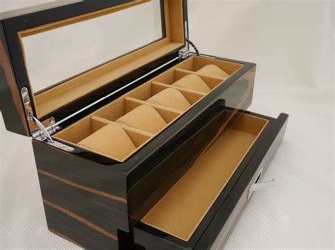 Small Ebony Wooden Watch Box Or Mens Watch Case Wooden Watch Box