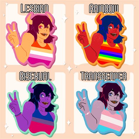 15 Pride Flag Demontiefling Acrylic Charms On Storenvy