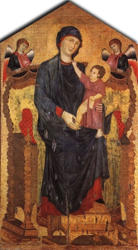 Artwork Replica Madonna Enthroned with the Child and Two Angels by Cimabue (1240-1302, Italy ...