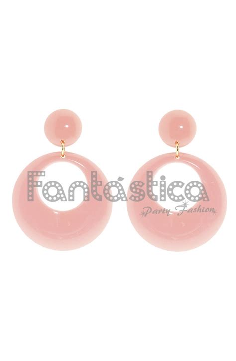 Pink Big Flamenco Earrings Omega Clasp