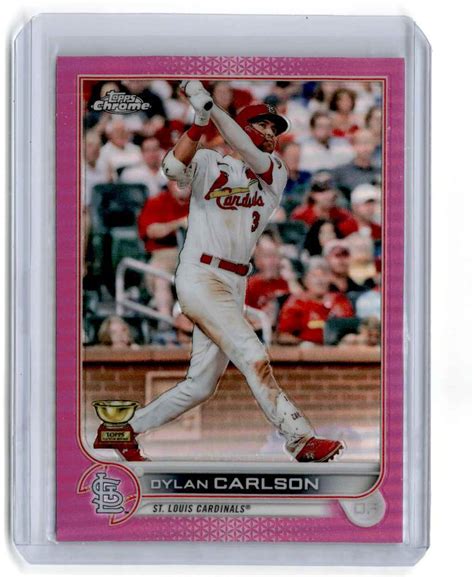 2022 Topps Chrome Pink Refractor Dylan Carlson St Louis Cardinals 158