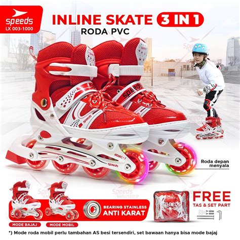 Jual Speeds Sepatu Roda Untuk Anak Dan Dewasa Inline Skate Full Karet