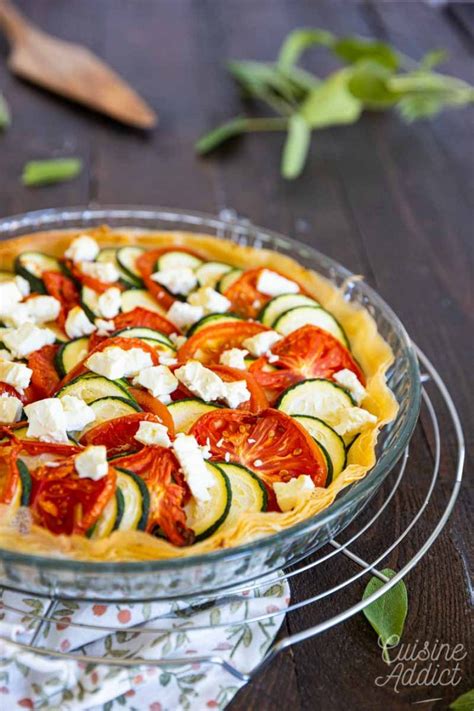 Tarte Aux Courgettes Tomates Et Feta Cuisine Addict