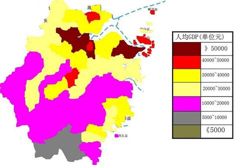 方舆 经济地理 江苏及浙江人均gdp分布图 Powered By Phpwind