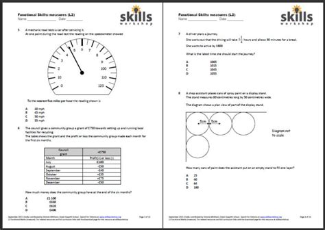 Functional Skills Maths Level 2 Worksheets Pdf Function Worksheets