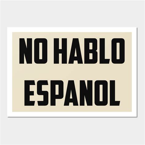 No Hablo Espanol By Sports Prints How To Speak Spanish Spanish