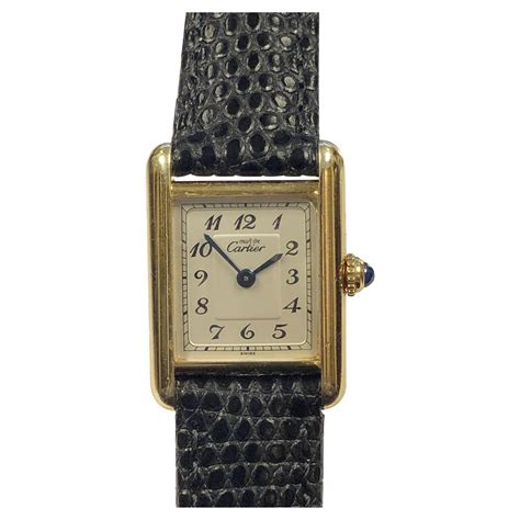 Cartier Must De Cartier Tank Vermeil Quartz Mid Size Wrist Watch At Stdibs