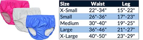 Adult Diapers Sizing Guide