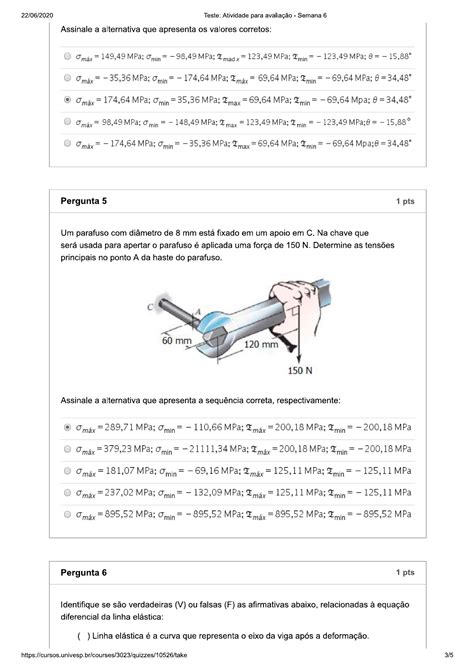 Atividade Avaliativa Semana 06 ResistÊncia Dos Materiais