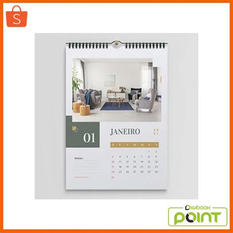 Jual Kalender Dinding 2023 Custom Spiral Portrait 32 X 48 Cm Isi 4