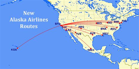 Alaska Airlines Route Map Lax