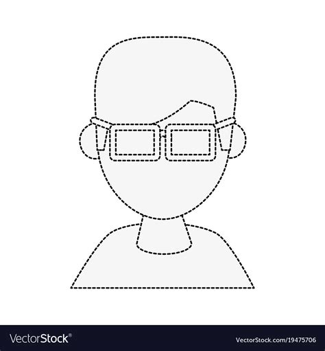 Geek Man Cartoon Royalty Free Vector Image Vectorstock