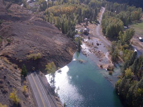 sr  nile valley landslide west  naches aerial view flickr