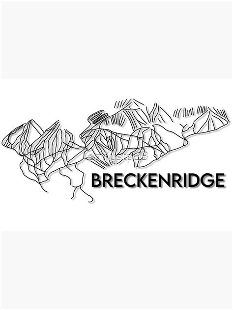 "Breckenridge CO Trail Map | Breckenridge Ski Resort Colorado" Poster ...