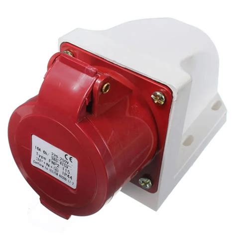 16 Amp Pin Plug Socket Weatherproof Ip44 Phase 380 415v 3p