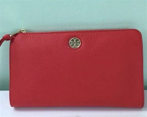 Nwt Tory Burch Brody Pebbled Leather Wallet Crossbody Bag Samba