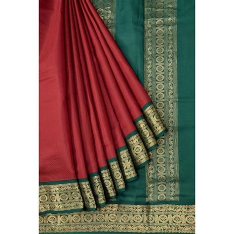 Maroon Nine Yards Kanchipuram Silk Saree Nalli Silk Sarees Silk