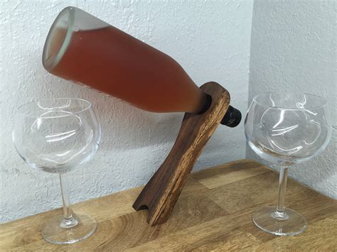 Levitating Wine Bottle Holder Balance Wine Bottle Holder Etsy