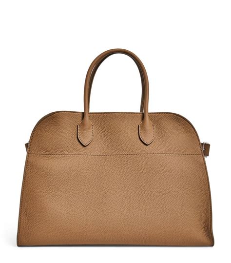 THE ROW Leather Margaux 15 Top Handle Bag Neutral Editorialist