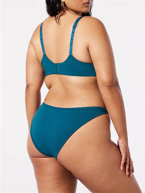 Cotton Essentials String Bikini Panty In Blue Savage X Fenty