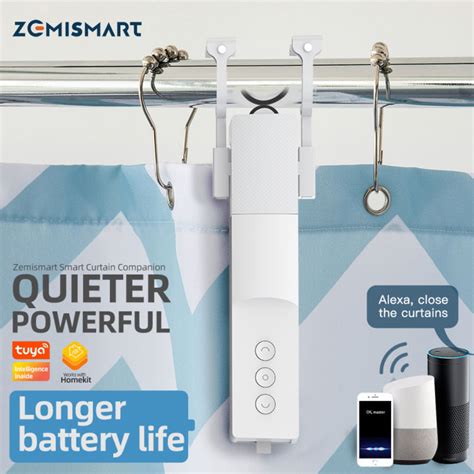 Zemismart Zigbee Curtain Robot Smart Blinds Driver For Roman Rod Blinds