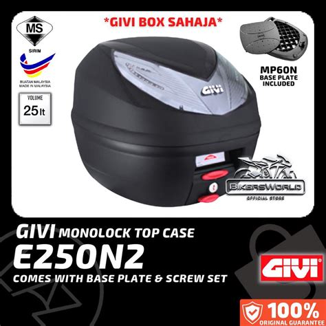 Kotak Givi Box Monolock Top Case Black With Smoked Reflector E