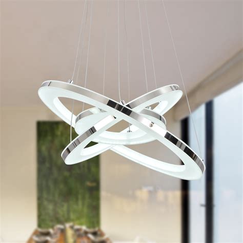 UNITARY BRAND Modern Warm White LED Acrylic Pendant Light With 3 Rings | unitarylighting