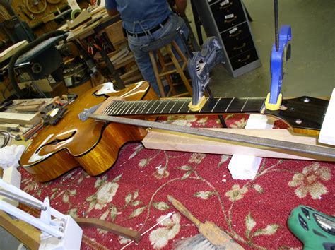 Guitar Neck Repair On An Archtop Guitar