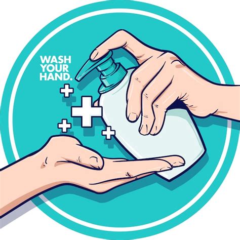 Wash Your Hand Premium Vector