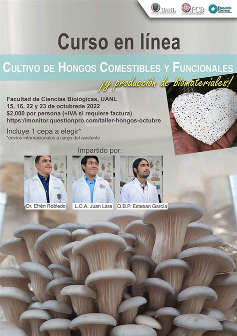 Cultivo de hongos medicinales y micomateriales Universidad Autónoma