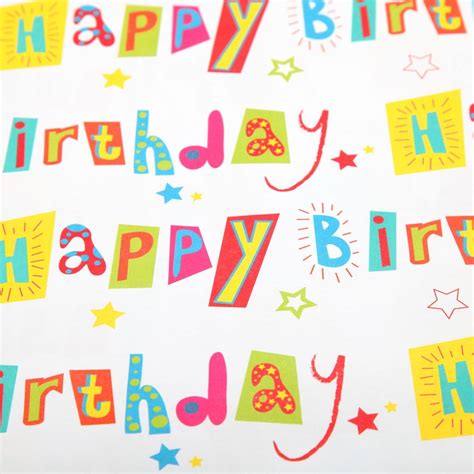 Printable Happy Birthday Wrapping Paper - Free Printable Paper