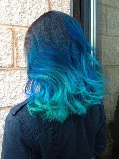 Fett Und Sch N Blau Ombre Haarfarbe Ideen Blaues Ombre Haar