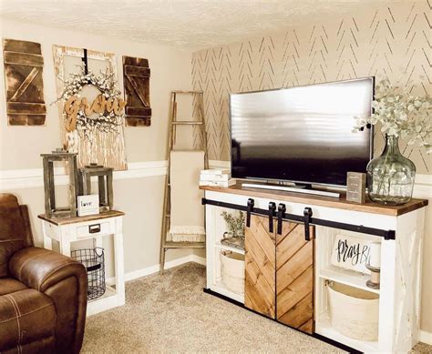 Beige Living Room With Feature Wall - Soul & Lane