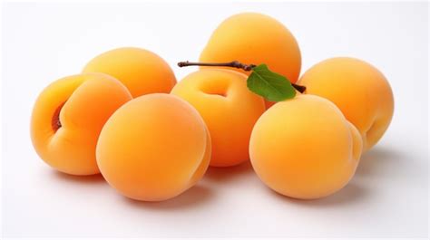 Premium Ai Image Apricots Isolated On A White Background