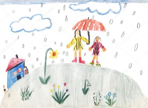 A Rainy Day Children Painting Stock Photo By ©susazoom 26311483