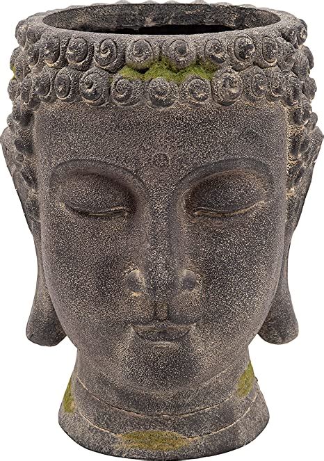 Amazon Sagebrook Home Resin 11 Buddha Head Planter Black