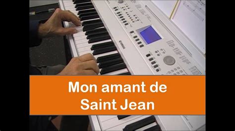 Mon Amant De Saint Jean Piano Ou Clavier Partition Youtube