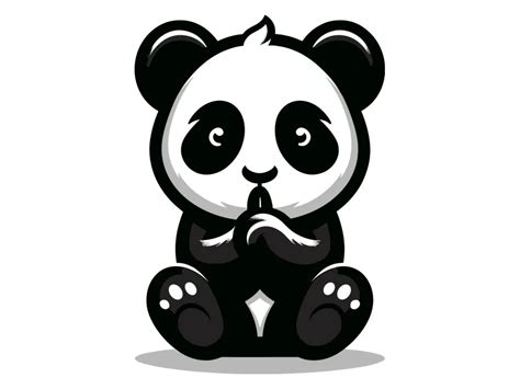 Sitting Baby Panda Logo Template Png Vector In Svg Pdf Ai Cdr Format