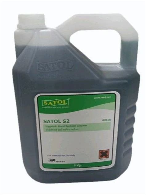 Liquid 5Kg Satol S2 Hygienic Hard Surface Cleaner Packaging Type Can