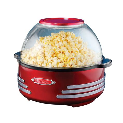 Nostalgia 6 Quart Stirring Popcorn Popper Red Sp300retrored