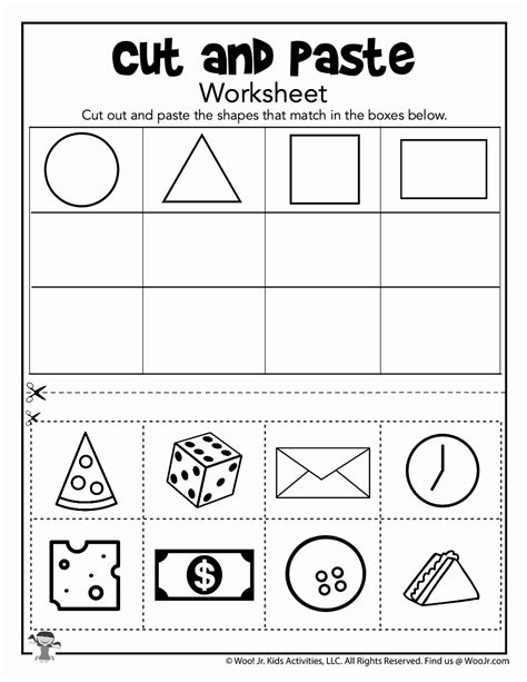 Cut and Paste Worksheets Free New Cut and Paste Shape sorting Worksheet ...