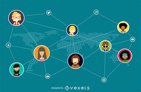 Social Network Illustration Vector Download