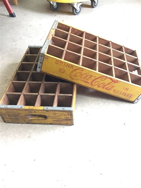 Vintage Yellow Coca Cola Crates Antique Price Guide Details Page