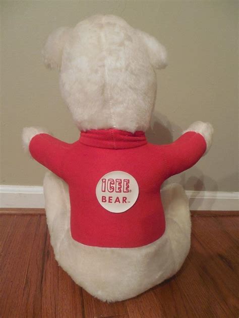 Vintage Advertising ICEE BEAR Polar Bear Mascot Stuffed Plush Animal 1960's | #1729278903