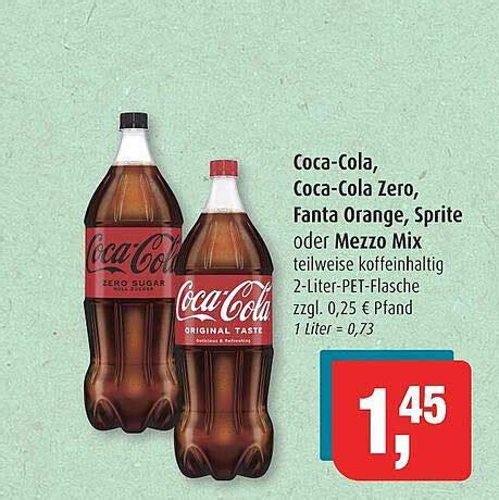 Coca Cola Coca Cola Zero Fanta Orange Sprite Oder Mezzo Mix Angebot