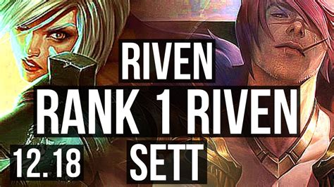 Riven Vs Sett Top Rank Riven Rank Solo Kills Winrate